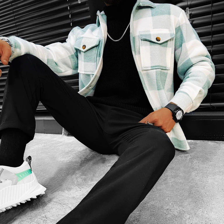 Checkerboard Long-sleeved Shirt/jacket